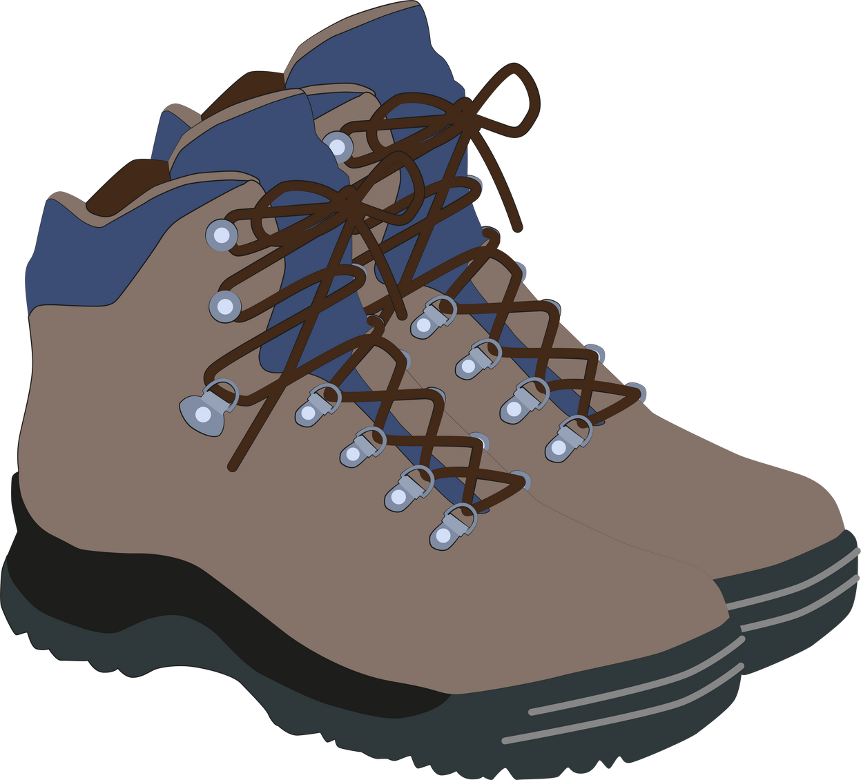 Hiking Boots Mountain Shoes Icon. Flat Illustration of Hiking Boots Mountain Shoes